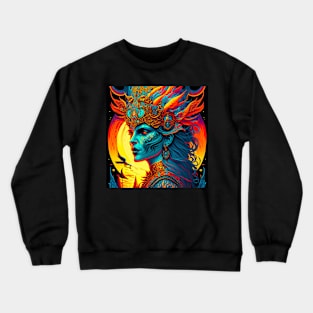 "Psychedelic Haunts: Unique and Colorful Halloween Horrors" Crewneck Sweatshirt